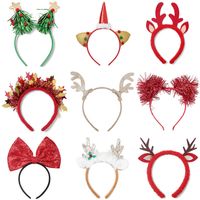 Wholesale Christmas Headbands Santa Tree Elk Hairband Christmas Decorations Headwear New Year Xmas Navidad Noel Party Favors Supplies