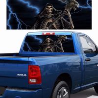 Wholesale Thunder Skull Rear Window Glass Car Sticker SUV Car Pickup Personality Modified Autos Decals Anti high Beam