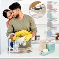 Wholesale Soap Dishes Kitchen Dishwashing Liquid Press Automatic Box Detergent Adding Cleaner Tools