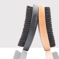 Wholesale Hair Brushes Beard Comb Combs Bristle Wave Brush Large Curved Wood Handle Anti Static Styling Tools