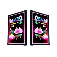 Wholesale 27 inch LED Neon Sign Flashing Eraseable Message Board with Acrylic Writing Panel and Stand quot x quot Fluorescent boards For Shop Cafe Bar Menu Wedding