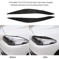 Wholesale Carbon Fiber eyelid cover trim Headlight Eyebrow Eyelids Compatible for BMW F10 Series Car Styling