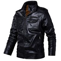 Wholesale Men s Jackets Leather Jacket Men Coats M XL Brand High Quality PU Outerwear Business Winter Faux Fur Male Fleece