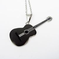 Wholesale Charms Wedding Stylish Durable Dating Fashion Propose Jewelry Daily Stainless Steel Anniversary Guitar Pendant