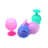 Wholesale New Arrive Colorful Fashion Unbreakable Clear Rubber Wine Glass Silicone Silicone Wine Cup Wine Glasses RRD7289