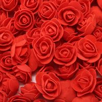 Wholesale 2cm Decorative Flower Teddy Bear Rose PE Foam Artificial Bouquet For Home Wedding Decoration DIY Wreath Fake