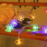 Wholesale Strings USB Battery Operated Fairy Light Garland Indoor M Lotus Flower Festoon Decorative Lighting For Home Bedroom Party Decors