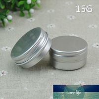 Wholesale 15g Empty Aluminum Jar ml Refillable Eye Cream Bottle Tin Lip Balm Lotion Packaging Silver Container Free