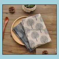 Wholesale Table Textiles Home Garden Cotton And Linen Napkin Towel Small Tree Pattern Double Placemat Cm Aesthetic Elements Just Tea Towel Dro
