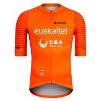 Wholesale New Summer Euskadi Cycling Team Orange Cycling Jersey Short Sleeve Men Road Racing Bicycle Wear Clothes Triathlon Tight Race Bike Clothing