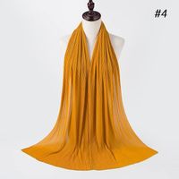 Wholesale Scarves Woman Color Plain Chiffon Hijab Scarf Wrinkled Shawl Designed Head High Quality Wrap Muslim Colors1