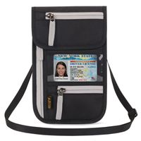 Wholesale Card Holders Travel Passport Wallet Multi functional Document Bag Waterproof Clip RFID Neck Wallets
