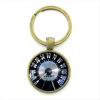 Wholesale TAFREE Vintage style luxury steering wheel key chain geeky perfect gift car jewelry drivers keychain gift KC185