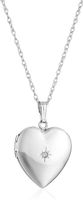 Wholesale fourteen K gold heart lock necklace with diamond accent cm H1116