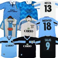 Wholesale retro lazio soccer jerseys NEDVED SIMEONE SALAS GASCOIGNE VERON CRESPO NESTA shirts
