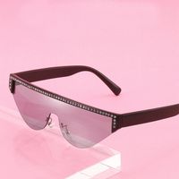 Wholesale Sunglasses Woman Glasses Chic Personality Diamond Sparkling Street Snap Hipster Party Eyeglasses Catwalk