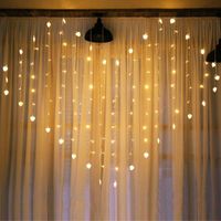 Wholesale Strings LED Heart Shape Curtain Lights Modes Waterproof Twinkle String Home Decor Wedding Valentine TV Backdrop Wall