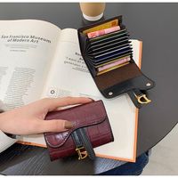 Wholesale Purses Fashion New Simple Square Card Holder Black Color Lady Wallet Multi function Multi card Bag Wallets