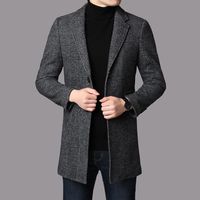 Wholesale Men s Wool Blends Winter Case Grain Cloth Coat Lining In Single Man Young British Business Small Suit