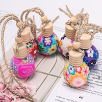 Wholesale Polymer Clay Car Perfume Bottle Car Hanging Decoration Essential Oils Diffusers Perfume Pendant Bottles Fragrance Air Fresher FWA10612