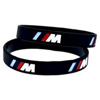 Wholesale Silicone Engraved Sports Bracelets M Performance Used For BMW Club M3 M5 M6 Jewelry Sport M Power Silicone Wristband Bracelet Bangles