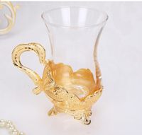 Wholesale European Coffee Mug With Plate Christmas ml Zinc Alloy Milk Water Cup And Dish Exquisite Craft Coffee Set Cup