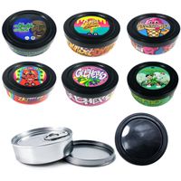 Wholesale Jungle Boys runty Tin can Press pull ring tins Presstin packing bottle g with Labels Stickers Dry herb flower Candy Gummi Tubes Container mm