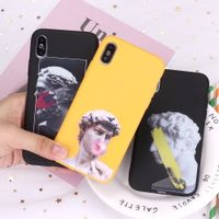 Discount tpu soft vintage case Vintage Funny Plaster Soft TPU Phone Cases For iPhone 13 Pro Max 12 Mini 11 XR Retro Art Statue Back Cover
