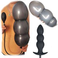 Wholesale NXY Anal toys Silicone Inflated Super Big Anal Plug Dildo CM Huge Dilator Prostate Massage Anus Extender G spot Stimulator Sex Toys