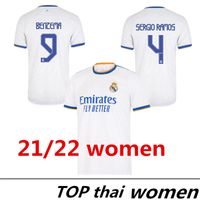 Wholesale 21 real madrid WOMEN home jerseys soccer Alaba Casemiro hazard BENZEMA modric bale football shirt mujer feminine camiset