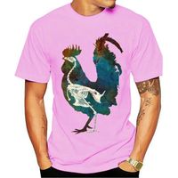 Wholesale Men s T Shirts Buy Shirt Rooster Construction Skeleton T Shirt Printing Creative Design Style Fashion Tee Cotton Crew Neck Tshirt Men