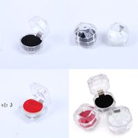 Wholesale Fashion Acrylic Jewelry Packing Box Womens Ornaments Case Ring Earring Stud Storage Jewels Gift Container LLA10144