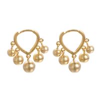 Wholesale Yoursfs Fashion Women Jewelry K Gold Plated Pearl Bell Ear Hoop Earrings