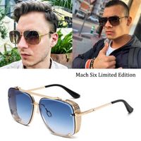 Wholesale Sunglasses Fashion Mach Six Limited Edition Style SteamPunk Men Cool Vintage Side Shield Brand Design Sun Glasses Oculos