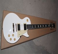 Wholesale les cream Custom shop Electric guitar with Gold guard golden tuning keys ebony board