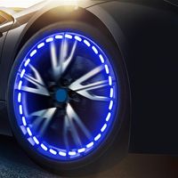 Wholesale Car wheel cube tire Solar energy Four LED lights decorative Flash Lamp Ambient light car Motorcycle Bicycle style Auto accessory