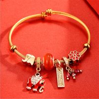 Wholesale 2021 fashion bracelet for girls charm design beaded bracelets custom cuff couple stainless steel wire friendship band relationship baby love you luxury jewelry