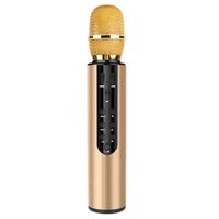 Wholesale ABDZ Wireless Bluetooth Karaoke Microphone with Dual Stereo Speaker for Cell Phone Tablet PC Portable Handheld Singing Gifts
