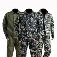 Wholesale Men s Tracksuits Summer Camouflage Clothing Men And Women Thin Polyester cotton Wear resistant Labor Insurance Suit Outdoor Training Tool