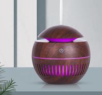Wholesale Best Sellers Wood Grain Hollow Commercial RoHS USB Aromatherapy Ultrasonic Humidifier Essential Oil Aroma Diffuser