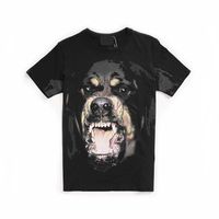 Wholesale Man s Tee Printed Dog Head Cotton Jersey Vintage Effect T Shirt For Men Fashion Design Street