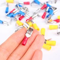 Wholesale Smart Power Plugs set Piggyback Insulated Crimp Spade mm Terminal Piggy Back Wire Cable Connector Red Blue Yellow