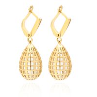 Wholesale Varole Hot selling oval hoop drop earrings statement geometric for women gold earings dangle jewelry accessories