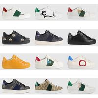 Wholesale High Quality Mens Womens Casual Shoes Sneakers Platform White Leather Bee Cat Printed Shoes Party Trainers Wedding Sneaker Chaussures