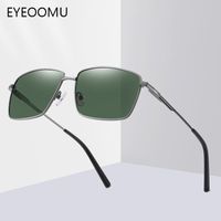 Wholesale Sunglasses Business Type Plating Metal Polarized Men Ultra Thin TAC Lenses Driving Sun Glasses UV400 Classic Square Shades