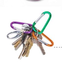 Wholesale Hooks Rails Carabiner Ring Keyrings Key Chains Outdoor Sports Camp Snap Clip Hook Keychain Aluminum Metal Convenient Hiking EWD11711
