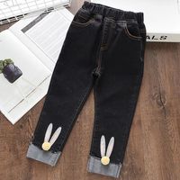 Wholesale Girls Jeans Kids New Autumn Spring Clothes Trousers Children Denim Pants for Baby Girl Jeans Button Toddlers Cartoon Pants