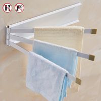 Wholesale Towel Racks pc Stainless Steel Swivel Swing Arm Holder Bar Rail Hanger Rack Wall Mounted For Bathroom Metal