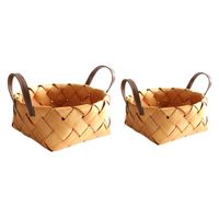 Wholesale Storage Baskets Woven Basket With Handle For Wedding Home Kitchen Picnic Bread Sundry Container Fruit Storage Large Small