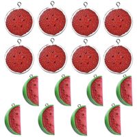 Wholesale Charms Box Fruit Watermelon Resin Pendants For Necklace Earrings Keychains DIY Jewelry Making Findings Styles
